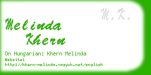 melinda khern business card